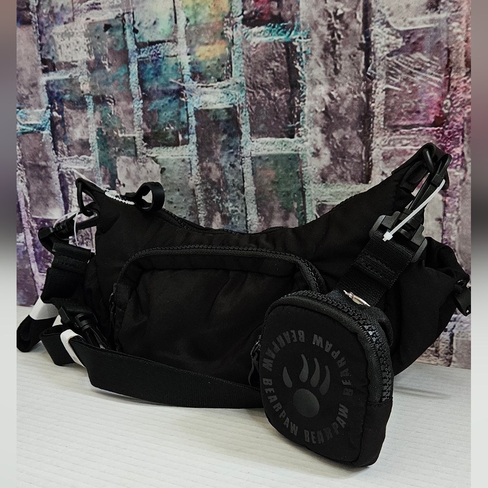 BearPaw Black Crossbody Bag W/ Coin Purse NWT - Picture 2 of 13